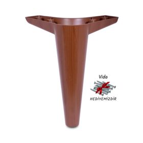 Badem10 Kahverengi Baza Ayak 20 cm Mobilya Kanepe Sehpa Puf Koltuk Ayağı