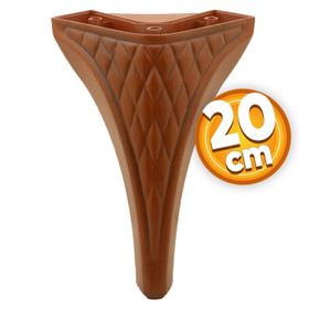 Badem10 Kahverengi Baza Ayak 20 cm Mobilya Kanepe Sehpa Puf Koltuk Ayağı