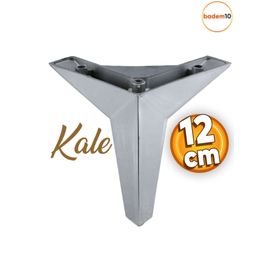 Badem10 Kale Lüks 12 cm Krom Renk Baza Mobilya Kanepe Sehpa Tv Ünitesi Koltuk Ayağı