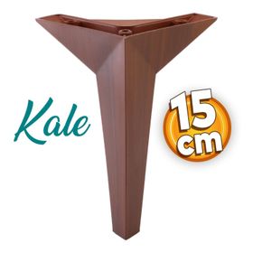 Badem10 Kale Lüks 15 cm Kahverengi Ahşap Desenli Baza Mobilya Kanepe Sehpa Tv Ünitesi Koltuk Ayağı