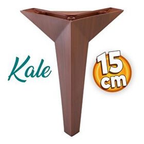 Badem10 Kale Lüks 15 cm Kahverengi Ahşap Desenli Baza Mobilya Kanepe Sehpa Tv Ünitesi Koltuk Ayağı