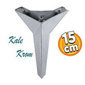Badem10 Kale Lüks 15 cm Krom Renk Baza Mobilya Kanepe Sehpa Tv Ünitesi Koltuk Ayağı