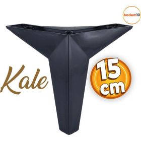 Badem10 Kale Lüks 15 cm Siyah Baza Mobilya Kanepe Sehpa Tv Ünitesi Koltuk Ayağı