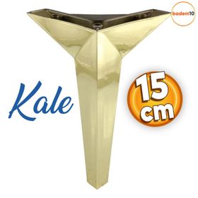Badem10 Kale Lüks Mobilya Kanepe Sehpa Tv Ünitesi Koltuk Ayağı 15 cm Altın Gold Baza Ayak