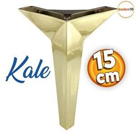 Badem10 Kale Lüks Mobilya Kanepe Sehpa Tv Ünitesi Koltuk Ayağı 15 cm Altın Gold Baza Ayak