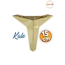 Badem10 Kale Lüks Mobilya Kanepe Sehpa Tv Ünitesi Koltuk Ayağı 15 cm Altın Gold Baza Ayak