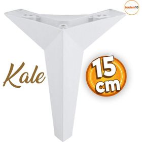 Badem10 Kale Lüks Mobilya Kanepe Sehpa Tv Ünitesi Koltuk Ayağı 15 cm Beyaz Baza Ayak