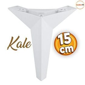 Badem10 Kale Lüks Mobilya Kanepe Sehpa Tv Ünitesi Koltuk Ayağı 15 cm Beyaz Baza Ayak