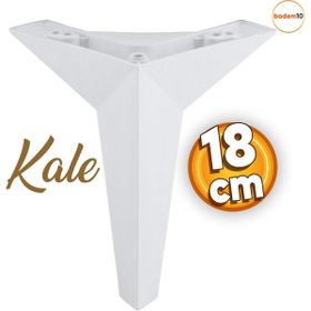 Badem10 Kale Lüks Mobilya Kanepe Sehpa Tv Ünitesi Koltuk Ayağı 18 cm Beyaz Baza Ayak