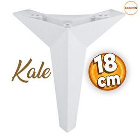 Badem10 Kale Lüks Mobilya Kanepe Sehpa Tv Ünitesi Koltuk Ayağı 18 cm Beyaz Baza Ayak