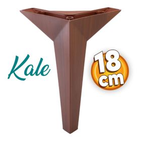 Badem10 Kale Lüks Mobilya Kanepe Sehpa Tv Ünitesi Koltuk Ayağı 18 cm Kahverengi Ahşap Desenli Baza Ayak