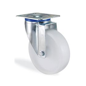 Badem10 Kama Oynak Tablalı 100x32 mm Poliamid Beyaz Burçlu Ağır Yük Tekeri