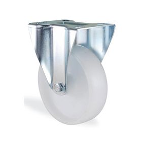 Badem10 Kama Sabit Tablalı 100x32 mm Poliamid Beyaz Burçlu Ağır Yük Tekeri