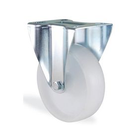 Badem10 Kama Sabit Tablalı 150x40 mm Poliamid Beyaz Burçlu Ağır Yük Tekeri