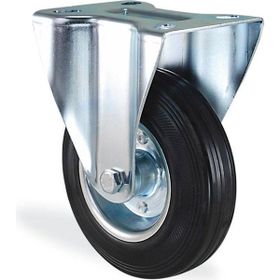 Badem10 Kama Sabit Tablalı 80x25 mm Siyah Burçlu Ağır Yük Tekeri