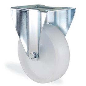 Badem10 Kama Sabit Tablalı 80x32 mm Poliamid Beyaz Burçlu Ağır Yük Tekeri