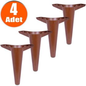 Badem10 Kanepe Koltuk Masa Kahverengi 4x20 cm Puf Sehpa Baza Ayağı