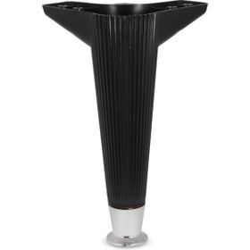 Badem10 Kanepe Koltuk Masa Siyah Krom 22 cm Puf Sehpa Baza Ayağı