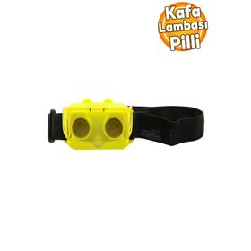 Badem10 Kapaklı 1+1 W Kafa Lambası Ledli Pilli Kamp Kafa Feneri