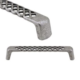 Badem10 Karatay Mobilya Antik Gümüş Metal 128 mm Dolap Kapak Çekmece Kulbu