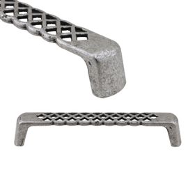 Badem10 Karatay Mobilya Antik Gümüş Metal 128 mm Dolap Kapak Çekmece Kulbu