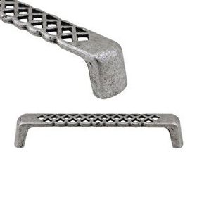 Badem10 Karatay Mobilya Antik Gümüş Metal 128 mm Dolap Kapak Çekmece Kulbu