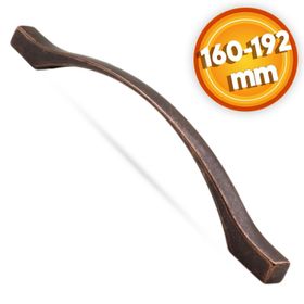 Badem10 Kartaca Çekmece Mutfak Dolap Kapak 160-192 mm Antik Bakır Metal Kulp