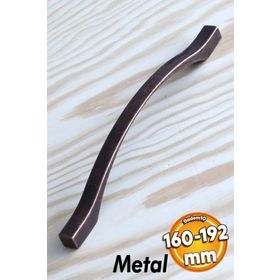 Badem10 Kartaca Çekmece Mutfak Dolap Kapak 160-192 mm Antik Bakır Metal Kulp