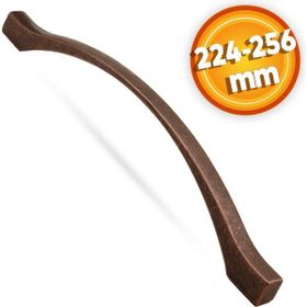 Badem10 Kartaca Çekmece Mutfak Dolap Kapak 224-256 mm Antik Bakır Metal Kulp