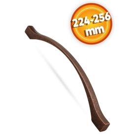 Badem10 Kartaca Çekmece Mutfak Dolap Kapak 224-256 mm Antik Bakır Metal Kulp