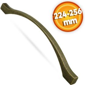 Badem10 Kartaca Çekmece Mutfak Dolap Kapak 224-256 mm Antik Sarı Metal Kulp