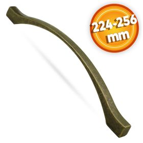 Badem10 Kartaca Çekmece Mutfak Dolap Kapak 224-256 mm Antik Sarı Metal Kulp