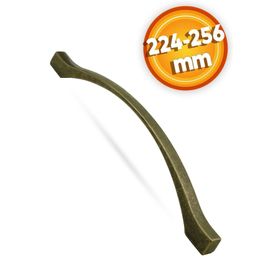 Badem10 Kartaca Çekmece Mutfak Dolap Kapak 224-256 mm Antik Sarı Metal Kulp