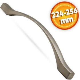 Badem10 Kartaca Çekmece Mutfak Dolap Kapak 224-256 mm İnox Metal Kulp