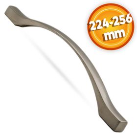 Badem10 Kartaca Çekmece Mutfak Dolap Kapak 224-256 mm İnox Metal Kulp