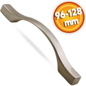 Badem10 Kartaca Çekmece Mutfak Dolap Kapak 96-128 mm İnox Metal Kulp