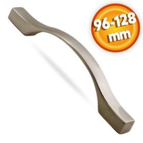 Badem10 Kartaca Çekmece Mutfak Dolap Kapak 96-128 mm İnox Metal Kulp