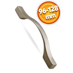 Badem10 Kartaca Çekmece Mutfak Dolap Kapak 96-128 mm İnox Metal Kulp