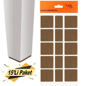 Badem10 Keçe Yapışkanlı 40 mm 15'Li Paket Masa Sandalye Parke Zemin Koruyucu