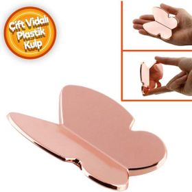 Badem10 Kelebek Çocuk Bebek Genç Odası Çekmece Dolap Kapak Plastik Bakır 32 mm Kulp