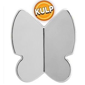 Badem10 Kelebek Çocuk Bebek Genç Odası Çekmece Dolap Kapak Plastik Krom 32 mm Kulp