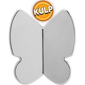 Badem10 Kelebek Çocuk Bebek Genç Odası Çekmece Dolap Kapak Plastik Krom 32 mm Kulp