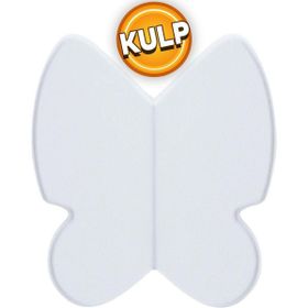 Badem10 Kelebek Çocuk Bebek Genç Odası Çekmece Dolap Kapak Plastik Mat Beyaz 32 mm Kulp