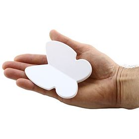 Badem10 Kelebek Çocuk Bebek Genç Odası Çekmece Dolap Kapak Plastik Mat Beyaz 32 mm Kulp