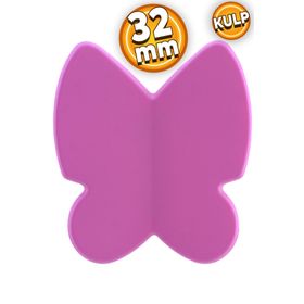 Badem10 Kelebek Çocuk Bebek Genç Odası Çekmece Dolap Kapak Plastik Mat Pembe 32 mm Kulp