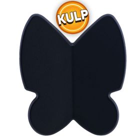 Badem10 Kelebek Çocuk Bebek Genç Odası Çekmece Dolap Kapak Plastik Mat Siyah 32 mm Kulp