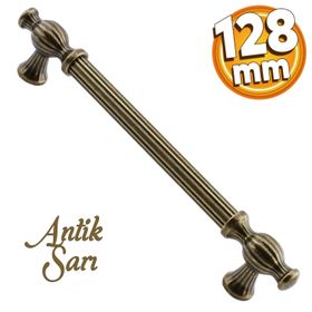 Badem10 Kesir Mobilya Mutfak Dolabı Çekmece Dolap Kapak Antik Sarı 128 mm Metal Kulp