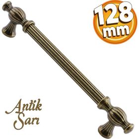 Badem10 Kesir Mobilya Mutfak Dolabı Çekmece Dolap Kapak Antik Sarı 128 mm Metal Kulp