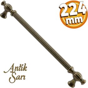 Badem10 Kesir Mobilya Mutfak Dolabı Çekmece Dolap Kapak Antik Sarı 224 mm Metal Kulp