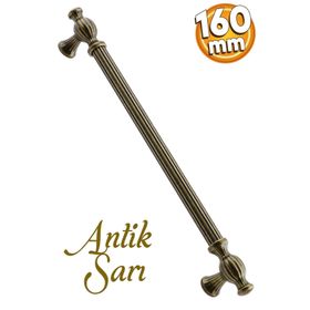 Badem10 Kesir Mobilya Mutfak Dolabı Çekmece Dolap Kapak Antik Sarı 224 mm Metal Kulp